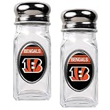 NFL Cincinnati Bengals Salt and Pepper Shaker Set with Crystal Coat
