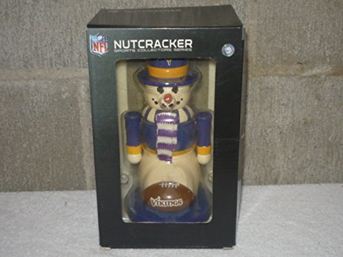 VINTAGE 8 Inch MINNESOTA VIKINGS NUTCRACKER CHRISTMAS ORNAMENT FIGURE