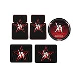 5PC Betty Boop Star Front Rear Floor Mats Steering Wheel Cover Car Suv Truck