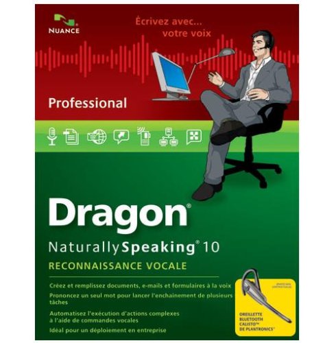 Dragon NaturallySpeaking professional wireless bluetooth v10 (avec micro sans fil plantronics)
