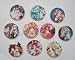 10 Tohou & Characters Plastic Button Set ~1.75