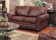 Hudson Bay Leather Love Seat By Coaster Furniture