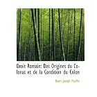 Droit Romain: Des Origines du Colonat et de la Condition du Colon by  Henri Joseph Pauffin