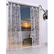 Belize Sheer Outdoor Grommet Top Curtain Panel in White Size: 63 H x 50 W