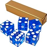 Precision Casino Razor Edge Blue Craps Dice - 1 Stick (5 Dice)