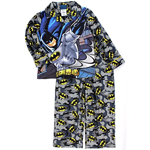 Batman Boys Flannel Coat Style Pajamas (Little Kid/Big Kid)