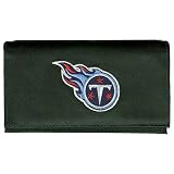 NFL Tennessee Titans Black Leather Embroidered Checkbook Cover