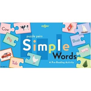 eeBoo Simple Words Puzzle Pairs
