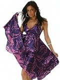 Super ludique en satin robe d'été rose violet 5771