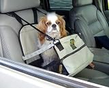 Kyjen Outward Hound Pet Car Booster Seat, Deluxe Faux-Leather, Small, Gray