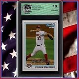 Stephen Strasburg 2010 Bowman First Rookie Card Made PGI 10 Washington Nationals