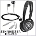 Sennheiser HD-218 Professional Closed Back Headphones + Audio Accessory Kit