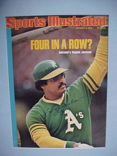 Reggie Jackson Autographed Signed October 6 1975 Sports Illustrated Magazine Professionally Matted Cover 11 X 14 Size Ready To Frame