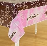 Sweet 16 Birthday Plastic Tablecover