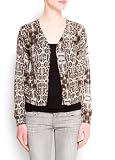Mango Womens Snak Print Cardigan
