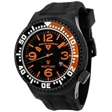 Swiss Legend Men's 21818P-BB-01-OB Neptune Collection Black Ion-Plated Black Rubber Watch