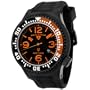 Swiss Legend Men's 21818P-BB-01-OB Neptune Collection Black Ion-Plated Black Rubber Watch