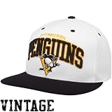 Mitchell & Ness Pittsburgh Penguins White-Black Arch Two-Tone Snapback Adjustable Hat