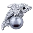 Crystal Dolphin Ball Brooches And Pins