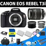 Canon EOS Rebel T3i 600D Digital SLR Camera with Canon EF-S 18-200mm IS Lens + 8GB Professional Accessory Kit