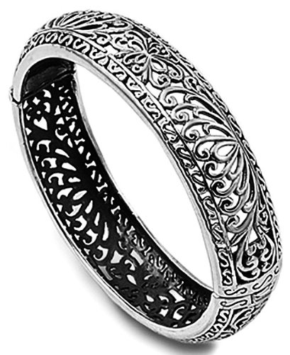 Sterling Silver Plain Bangle Bracelet - Elegant 