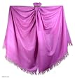 Wool and silk throw, 'Tropical Rose'