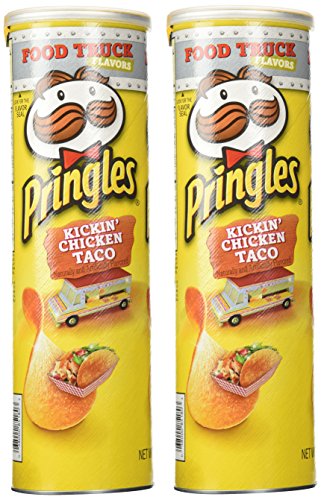 Kickin  Chicken Taco Pringles Food Truck Flavors Potato Crisps (Pack of 2)