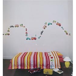 Cars, Trucks and More Decorative Child Room Wall Stickers ~ Temporary, Repositionable