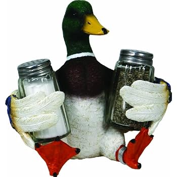 Set A Shopping Price Drop Alert For River's Edge Beautiful Hand Painted Poly Resin Duck Salt & Pepper Shaker Set