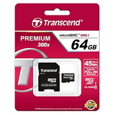 Transcend Extreme-Speed Micro SDXC 64GB Class 10 45 MB/s 300X (TS64GUSDXC10)