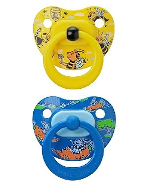 Bibi Dental Shaped Soothers 3 Pk - 'Blue & Yellow Collection' (from 12 months)
