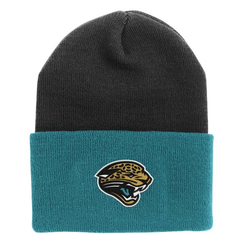 NFL Men's End Zone Cuffed Knit Hat - K010Z (Jacksonville Jaguars, One Size Fits All)