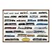 DELUXE STEAM ENGINE TRAIN POSTER - CHART - LAMINATED 26.75 x 38.5 inches