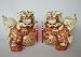 Traditional Japanese Fu dogs - hand glazed porcelain