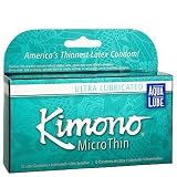 Kimono MicroThin, Ultra Lubricated Latex Condoms 12 ea