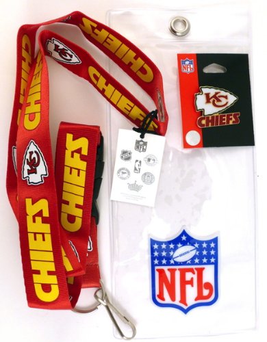 Kansas City Chiefs Lanyard with Ticket Holder and Logo Pin