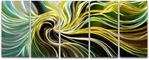 Metal Artscape Unraveled 5-Panel Handmade Metal Wall Art, 24 by 59-Inch