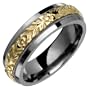 Epsilon Titanium Ring with 14K Gold Design Center
