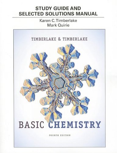 study guide and selected solutions manual for basic chemistry