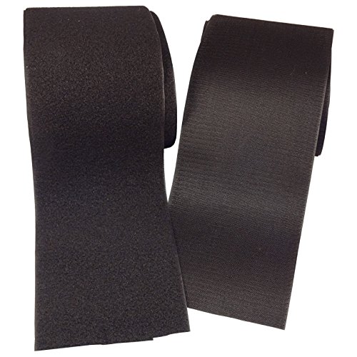 BlueDot Trading Velcro Sew, On Black 4-Inch x 6-Feet Black Sew On Velcro (black-4inch-x2yard)