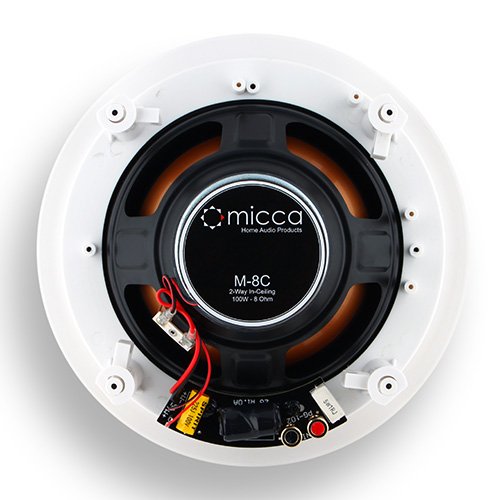 Micca M-8C 8 Inch 2-Way In-Ceiling In-Wall Speaker with Pivoting 1
