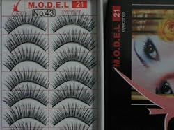 Model 21 Lashes High End No. 43 False Fake Eyelashes 10 Pairs