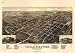 View of the city of Tallahassee. State capital of Florida, county seat of Leon county 1885. H. Wellge, del. Beck & Pauli, litho., large historic panoramic map reprint 51x36