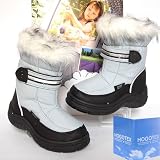 HOGOTEX Outdoor Boots Snowboots für Mädchen Kinderschuhe Winterstiefel mit HOGOTEX Klima-Membrane mit lustigem Fellbesatz in blau