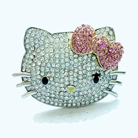 Hello Kitty Crystal HUGE big BLING ring by Jersey Bling ships with FREE gift w/gift box: Jewelry