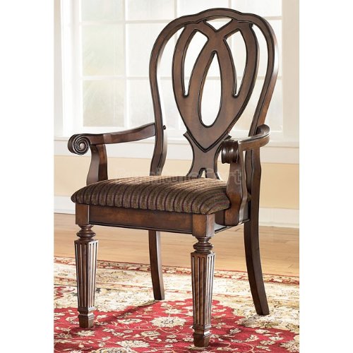 Traditional Medium Brown Hamlyn Upholstered Dining Side Chair (Set of Two)