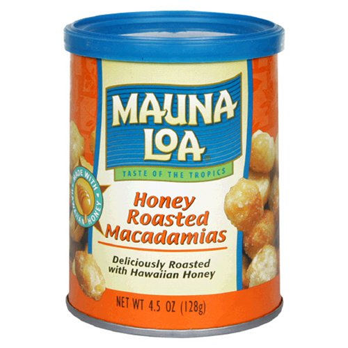 Mauna Loa Macadamia Nuts, Honey Roasted, 4.5-Ounce Cans (Pack of 6) by Mauna Loa