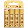 Burt's Bees 100% Natural Lip Balm, Beeswax, 0.15 oz., 4 Count