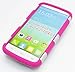 One Touch Fierce 2 Case, Bastex Heavy Duty Hybrid Dynamic Protective Case - Hot Pink Soft Silicone Cover with White Hard Shell Case for Alcatel One Touch Fierce 2 7040T, Pop Icon A564C
