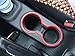 Interrior ABS Red Inner Front Rear Water Cup Holder Cover Guard Trim for Jeep Wrangler 2007-2016